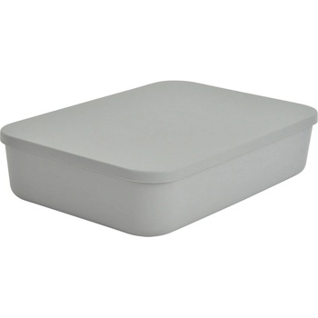 Homéa Сива пластмасова кутия за съхранение с капак 35, 5x25, 5x8 cm - Homéa (6RAN839GR)