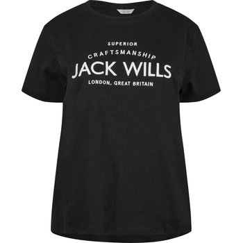 Image 1 of Jack Wills Дамска тениска Jack Wills Forstal Boyfriend T-Shirt Ladies - Black