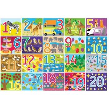 Image 1 of Bigjigs Toys Дървен пъзел за под Bigjigs - 20 части (BJ559)