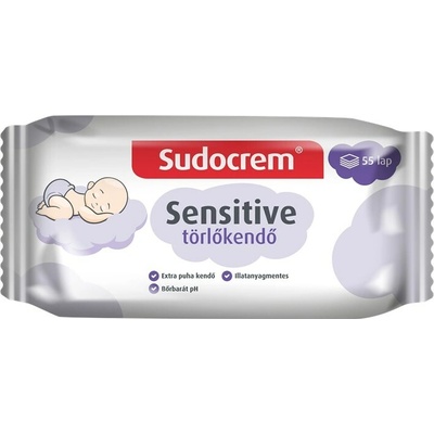 Sudocrem Dětské vlhčené ubrousky Sensitive 55 ks
