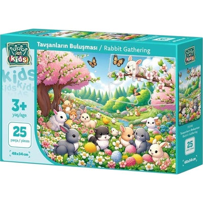 Art Puzzle Детски пъзел Art Puzzle от 25 XXL части - Заешка среща (35046)