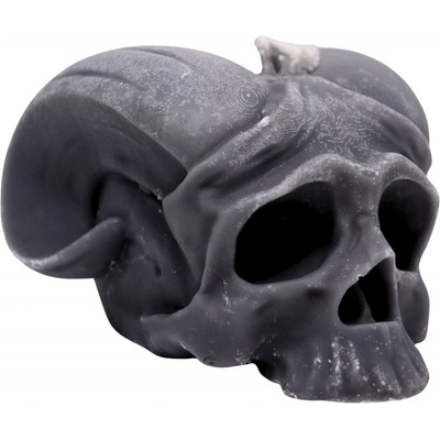 Svíčkománie3D Lebka s rohama černá 150 g
