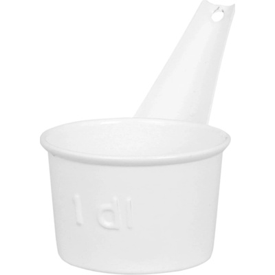 Strömshaga Kovová odměrka White 100 ml, bílá barva, kov