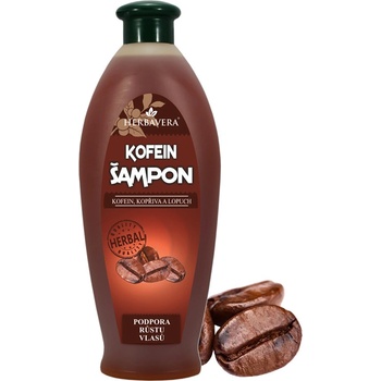 Herbavera Kofein šampon pro podporu růstu vlasů 550 ml