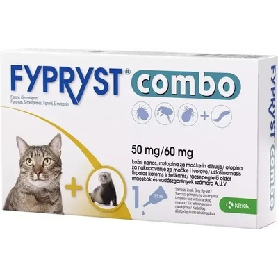 КРКА Fypryst Combo 50 mg Фиприст за котки и порчета против бълхи и кърлежи