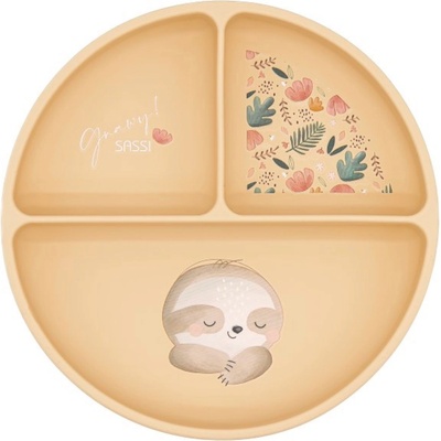Sassi Силиконова чиния с вакуум Sassi - Gnawy The Sloth, оранжева (SSSI0641)