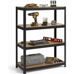 Pepita Метален индустриален рафт с MDF плоскости 150x75x30cm - 540кг Товароносимост - Черен (KF-S15075)