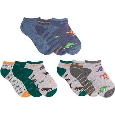 TRENDY SOCKS DINO dětské kotníkové barevné ponožky náhodný mix