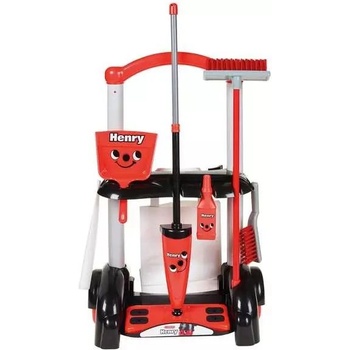 Casdon Количка за почистване Hetty с 6 аксесоара - червена (63060)