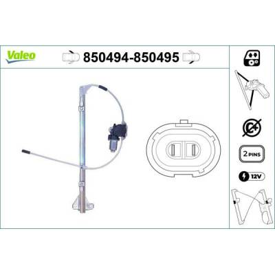 Mechanizmus zdvíhania okna VALEO 850494