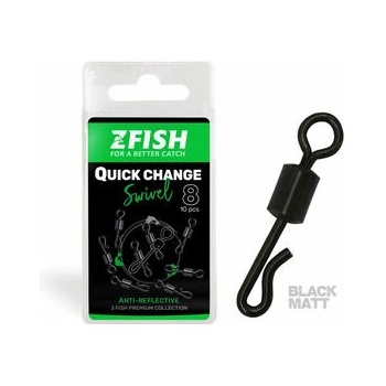 Zfish Obratlík Quick Change Swivel Matt Veľkosť 12 10ks 20kg
