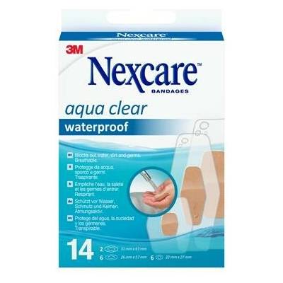 Náplasti, vodovzdorné, rôzne veľkosti, 14 ks, 3M „Nexcare Aqua 360“ 7100247557
