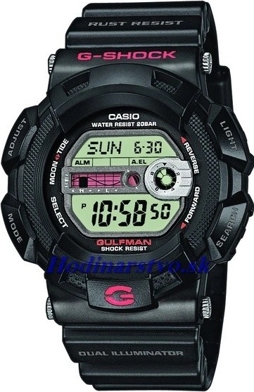 CASIO / G−SHOCK / G−9100−1JF Relógio G-Shock Gulfman G-9100-1DR