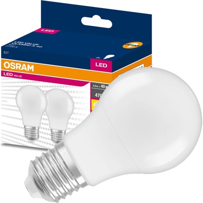 Osram 2PAK LED žiarovka E27 A60 4,9W 40W 470lm 2700K Warm 200° VALUE
