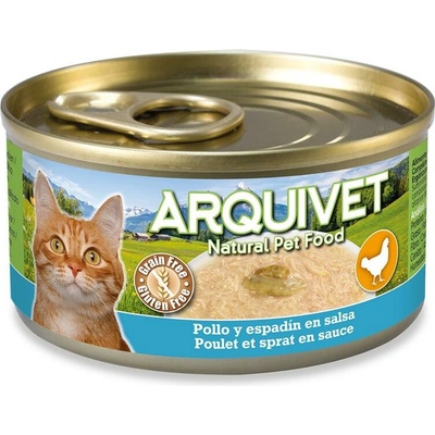 Arquivet Cat kuracia v omáčke so šprotami mačky 80 g