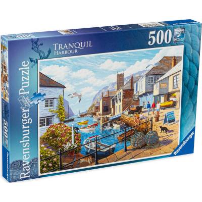 Ravensburger Пъзел Ravensburger от 500 части - Пристанище (14715)