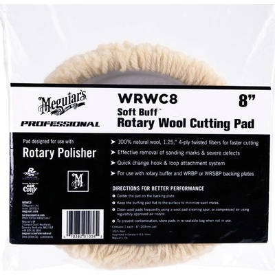 Meguiar's Soft Buff Rotary Wool Pad 8"