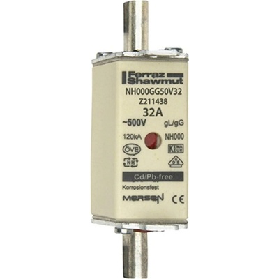 MERSEN NH000GG50V32 Pojistka: tavná; 32A; 500VAC; 250VDC; gG; keramická,průmyslová