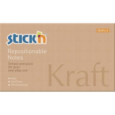 AZ Samolepiace bločky Kraft 76x127mm prírodná hnedá