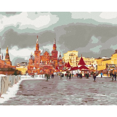 Zuty Malování Podle Čísel Rudé Náměstí V Moskvě 80 x 100 cm Plátno Rám