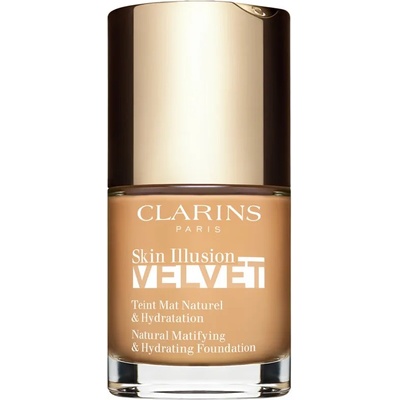 Clarins Skin Illusion Velvet течен фон дьо тен с матов завършек с подхранващ ефект цвят 110.5W 30ml