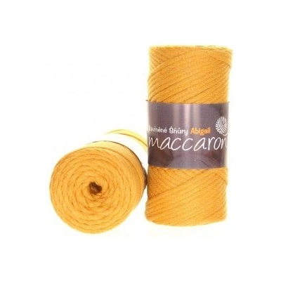 Maccaroni Šňůry Abigail 3mm - 20-408 hořčicová