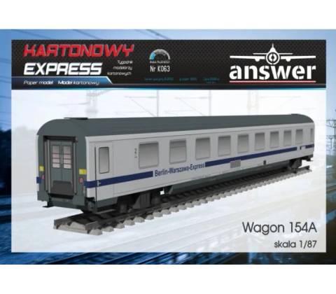 Papierový model - Vagón 154A