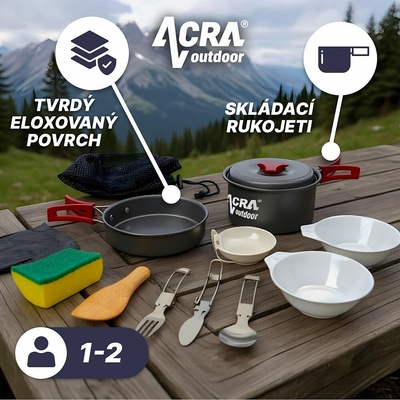 Acra C20 camping set alluminium pre 1-2 osoby 05-C20