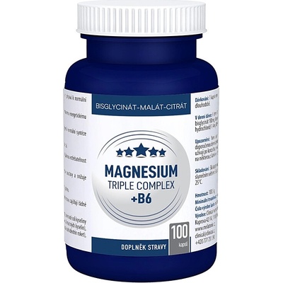 CLINICAL Magnesium triple complex + B6 100 kapslí