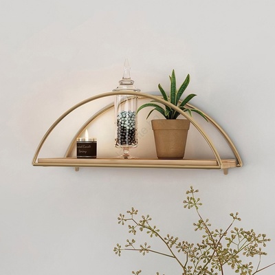 ASIR GROUP Етажерка 45x18 см дъб/златист (AS1893)