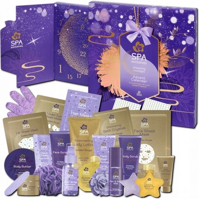 Adventní kalendář SPA EXCLUSIVES Sada kosmetiky Na obličej a tělo 24
