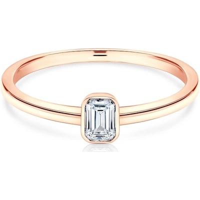 Savicki Zásnubný prsteň Pure ružové zlato diamant PURE P EM 30 D R