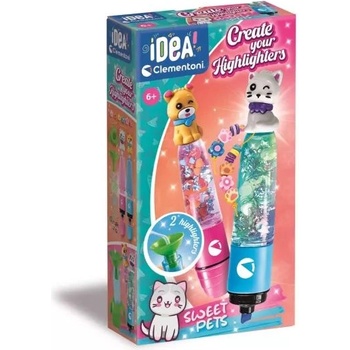 Clementoni Clementoni: Идея! Комплект за изработка на филцови писалки с фигурки на коте и кученце (18166)