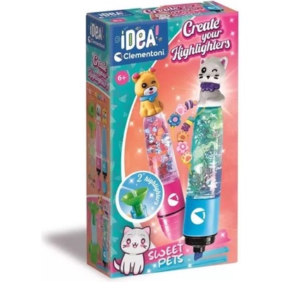 Clementoni Clementoni: Идея! Комплект за изработка на филцови писалки с фигурки на коте и кученце (18166)