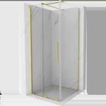 Mexen Velar плъзгаща се душ кабина 120 x 120 см, прозрачна, златна четка - 871-120-120-01-55 (871-120-120-01-55)