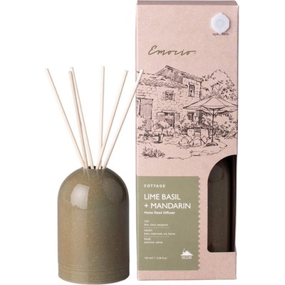 Z - TRADE s. r. o Z - TRADE s. r. o. Керамичен дифузер Emocio Лайм, босилек и мандарина, 150 мл + ароматни пръчици