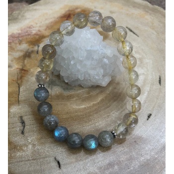 Violet Chaos Náramok s citrínom a modrým labradoritom, prírodné drahokamy FE50070812950871HI