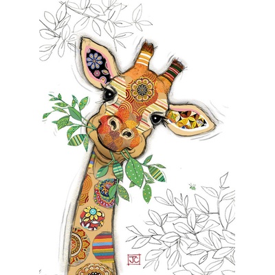 Luxusní přání G345 BUG ART - GINA GIRAFFE