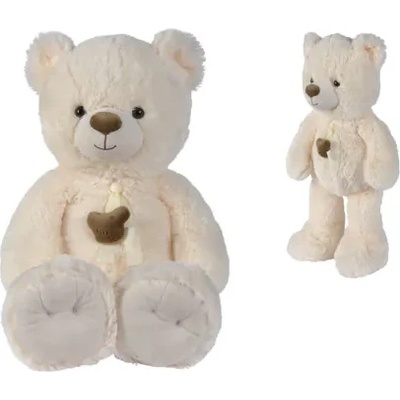 Nicotoy Кремаво плюшено мече с панделка кремаво, 55 см Nicotoy 6305810019 (6305810019)