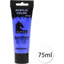 Matou 135643-17 Akrylová barva 1x75ml 443 Blu Oltremare tmavě modrá