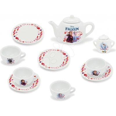 Smoby Ľadové Kráľovstvo Frozen Disney porcelánová čajová súprava s čajníkom šálkami a tanierikmi 12 dielov