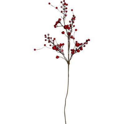 GREEN GATE Umělá větvička Winter Berry Red 60 cm, červená barva, plast