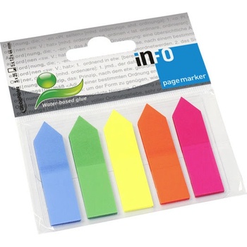 Лепящи индекси InfoNotes PVC 44х12mm 5x25 стрелк (1302022-44-2682-09)