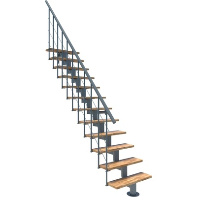 Minka STAIRS modulové schodiště Comfort Top buk/šedá, 312 cm