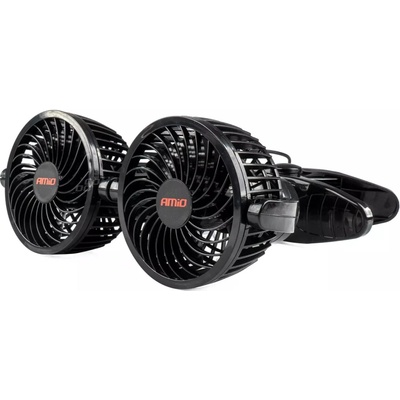 Ventilátor do auta s klipom 2x4" 12V AMiO 03012