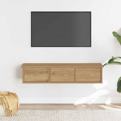 vidaXL Стенен шкаф, дъб артизан, 88x26x18, 5 см, инженерно дърво (855861)