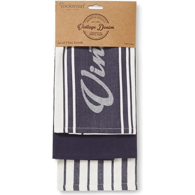 Cooksmart ® Комплект от 3 памучни кухненски кърпи Oxford Denim - Cooksmart ® (9908)