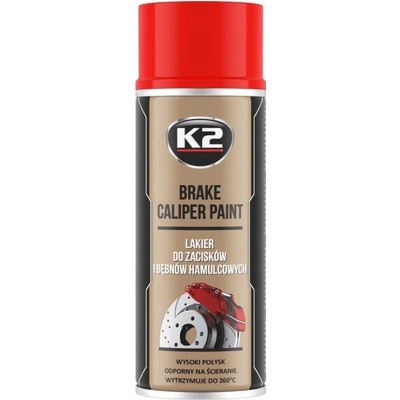 Lak na brzdové třmeny K2 Brake Caliper Paint 400 ml červený (červená)
