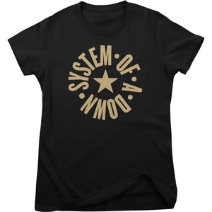 System of a Down Circle Star Logo Black S Дамски Риза (WMX-5-SOAD007-BK-S)