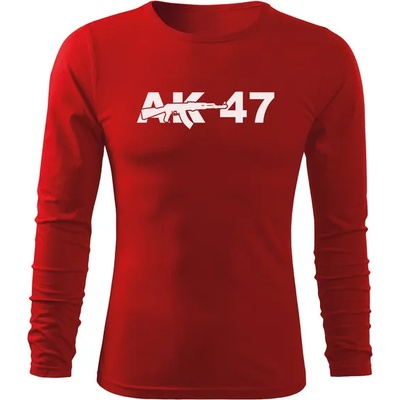 DRAGOWA fit-t Тениска с дълъг ръкав ak47, червена, 160 г/м2 (5589)